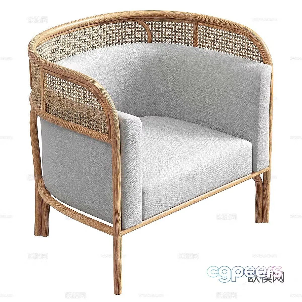 New Chinese style Saliva Santai leisure chair 3D model