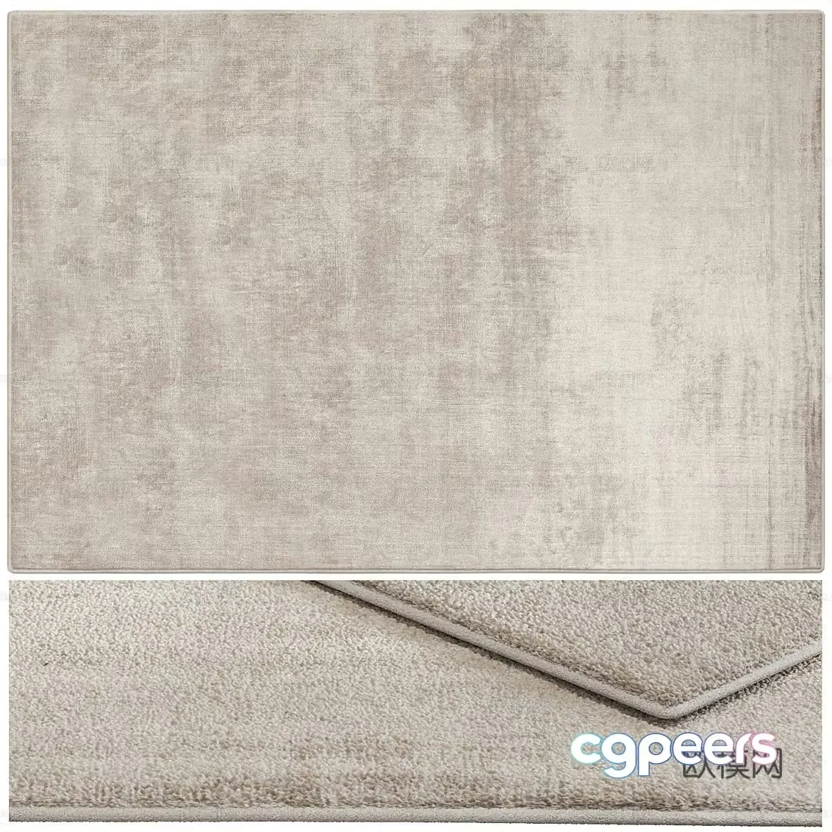 New Chinese style Wasabi wool fabric carpet 3D model
