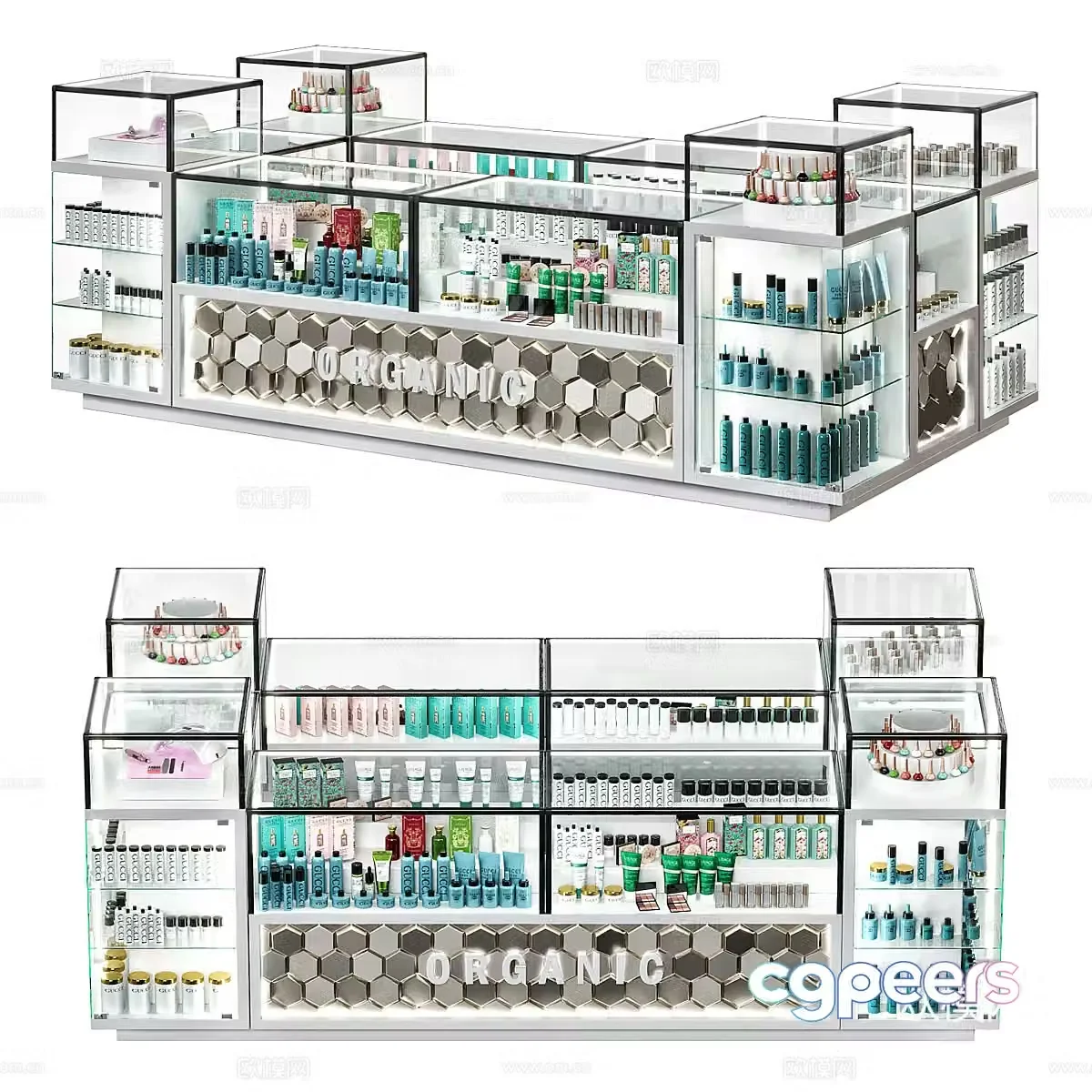 Modern cosmetics specialty cabinet 3D model
