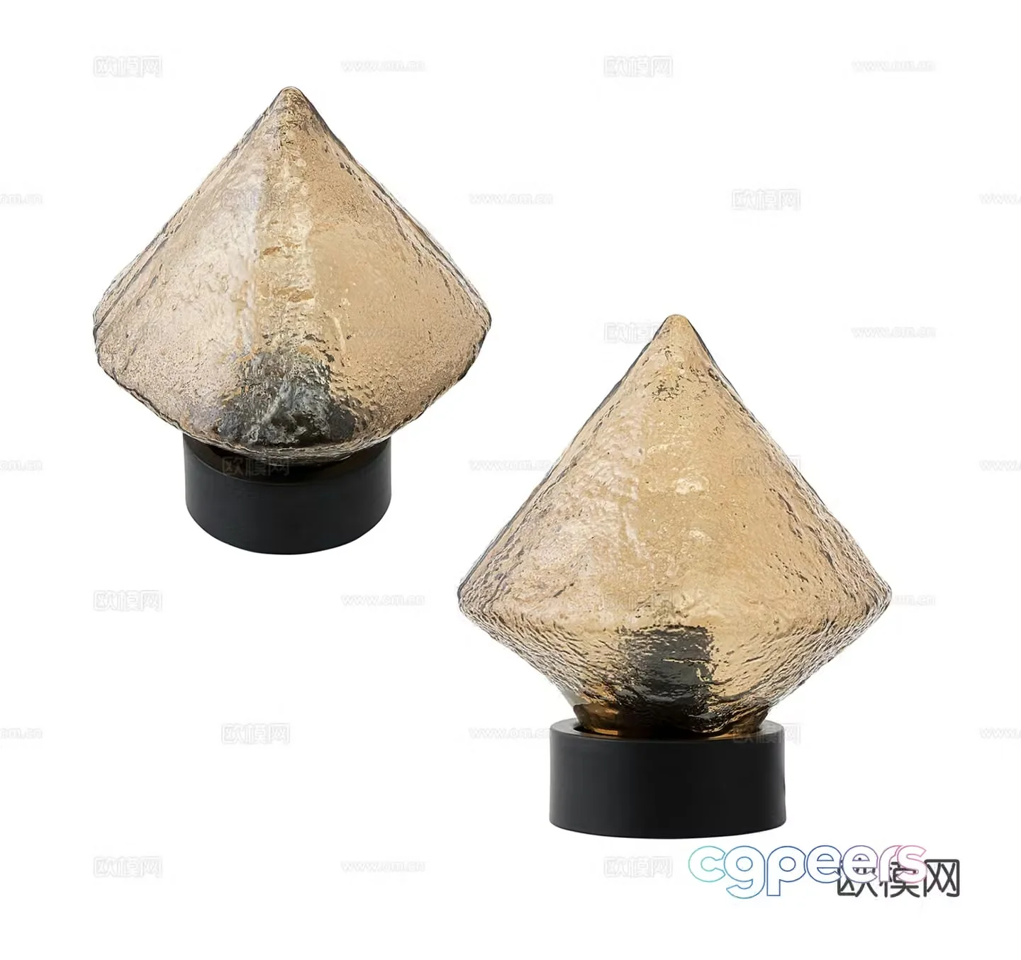 Modern glass table lamp 3d model