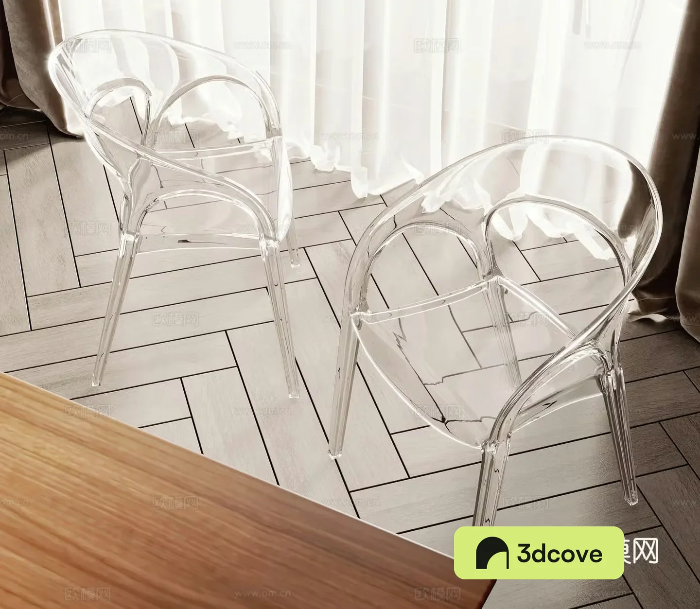 Modern acrylic chair transparent leisure chair