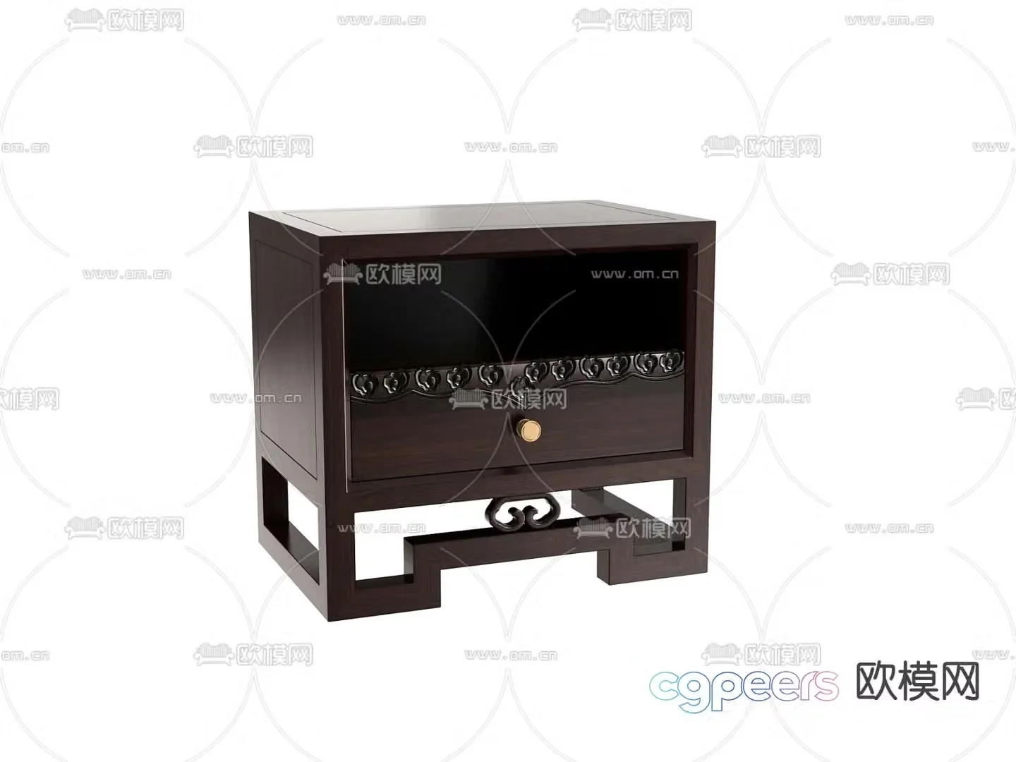 New Chinese style bedside table 3d model