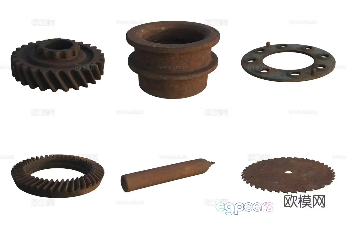Tools and accessories Auto repair parts gear gas tank 3D model
