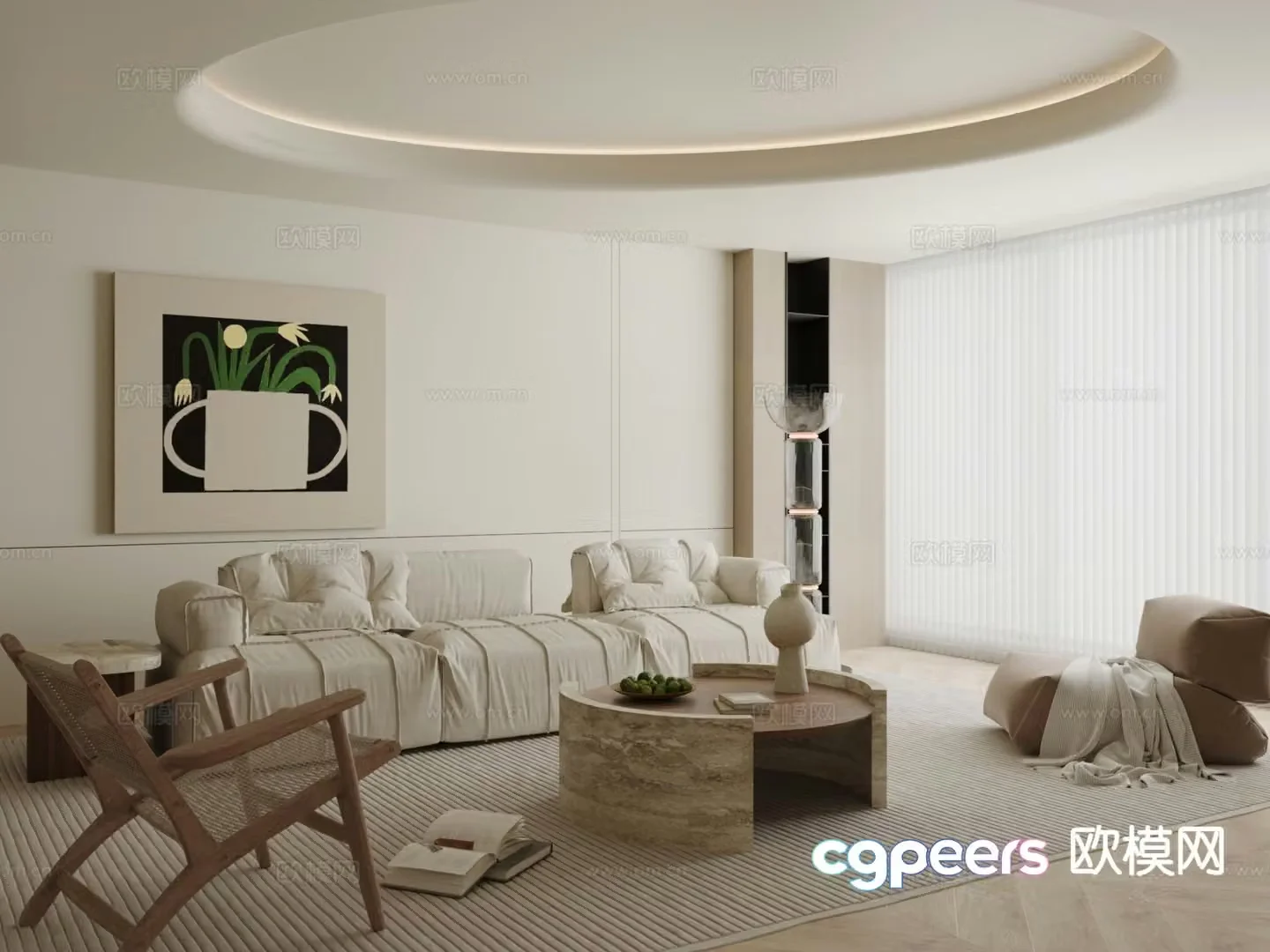 Wabi Sabi modular sofa 3d model