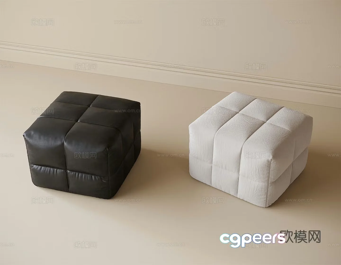 Modern sofa stool stool 3d model