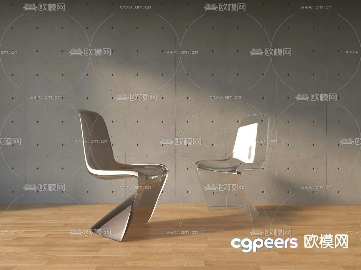 Acrylic chair leisure chair 3d model
