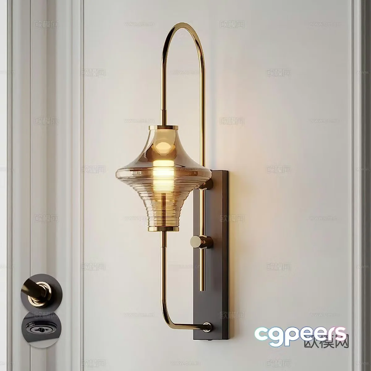Light luxury wall lamp creative wall lamp bedside wall lamp 3D model