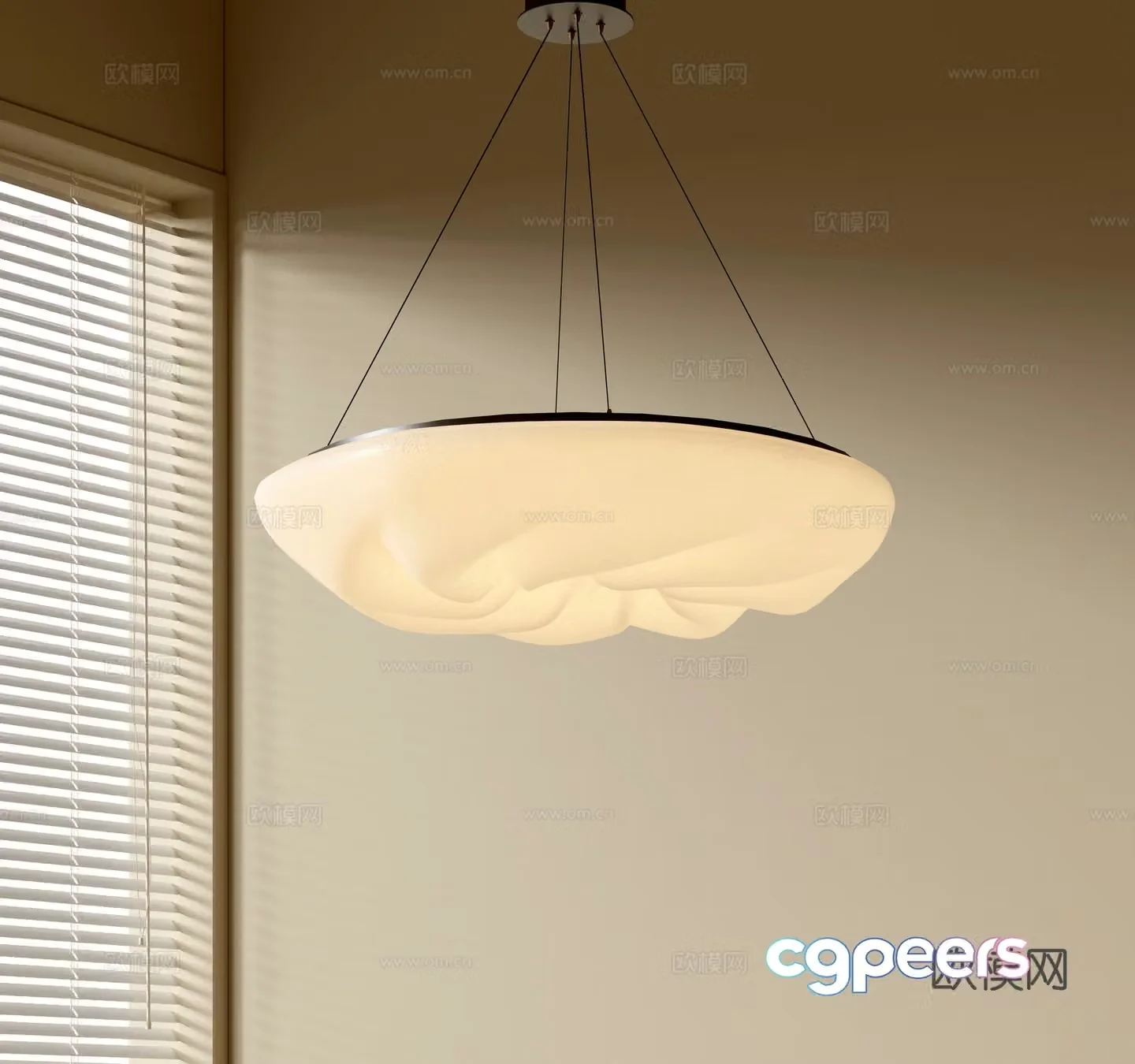 Modern simple chandeliers cream-style chandeliers chandeliers study lamp combination restaurant lamp 3D model