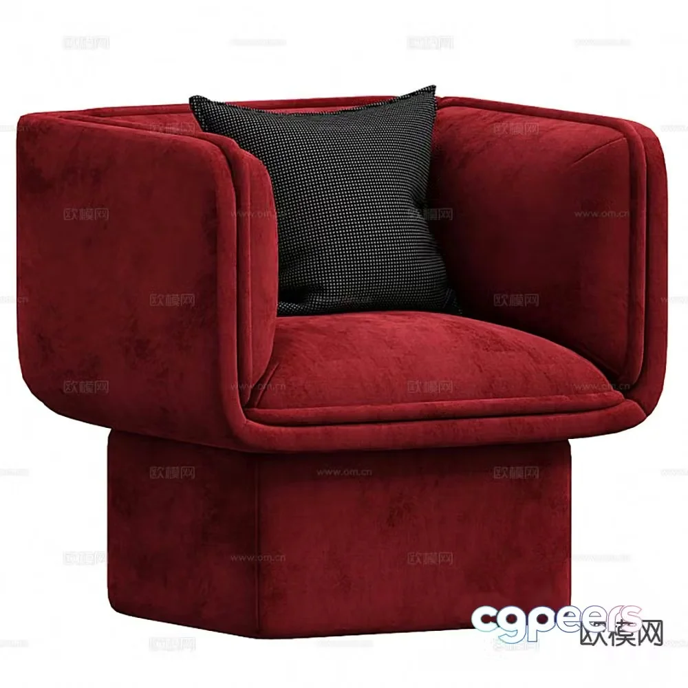 Modern single sofa leisure sofa 3d model