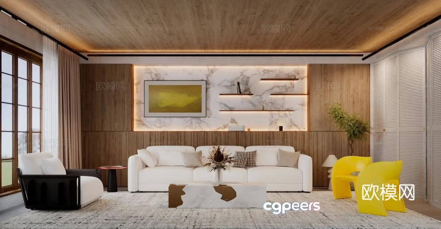 Modern living room 3d model