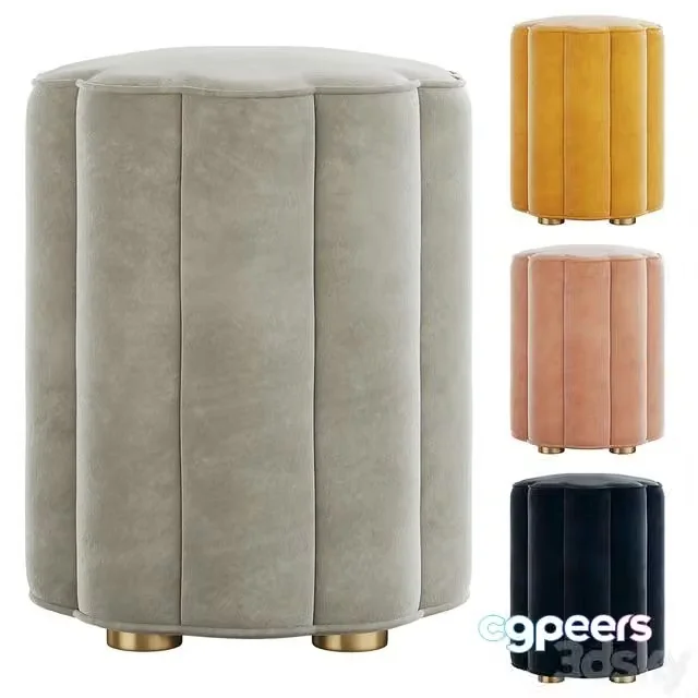 3ds Max Free – Adriana Pouf Soho Home 4 colors