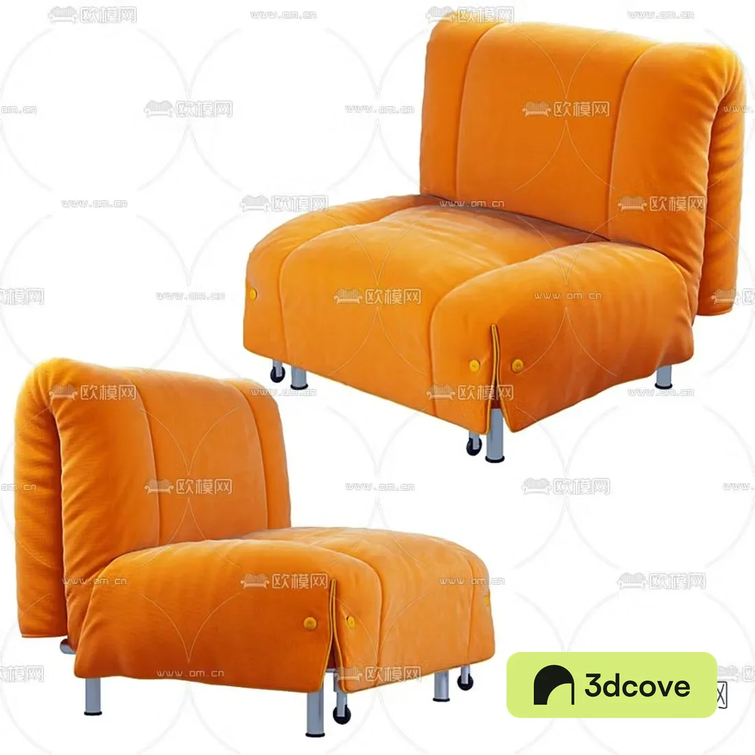 Bonaldo modern yellow lounge sofa