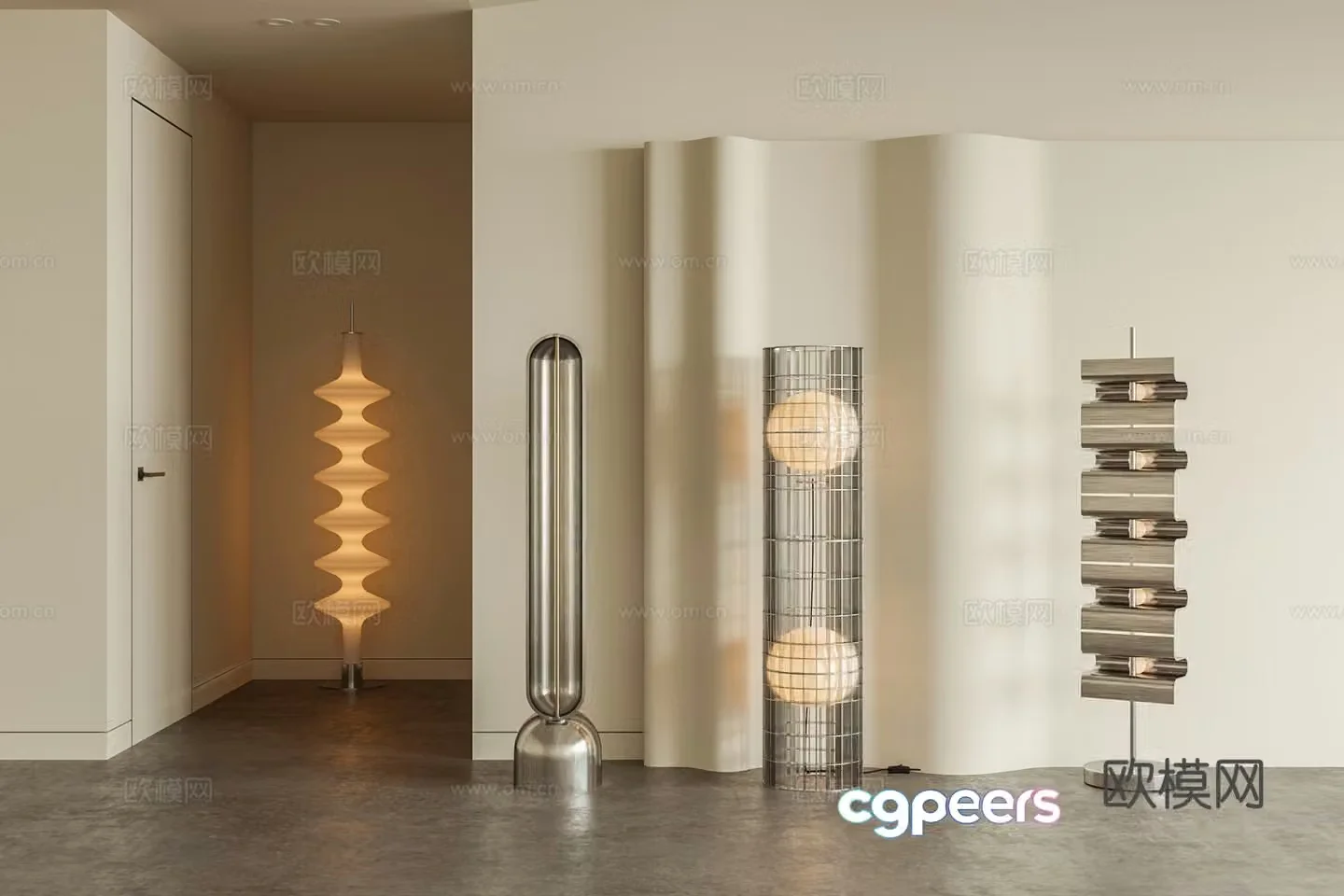 Modern floor lamp artistic lamp 3d model