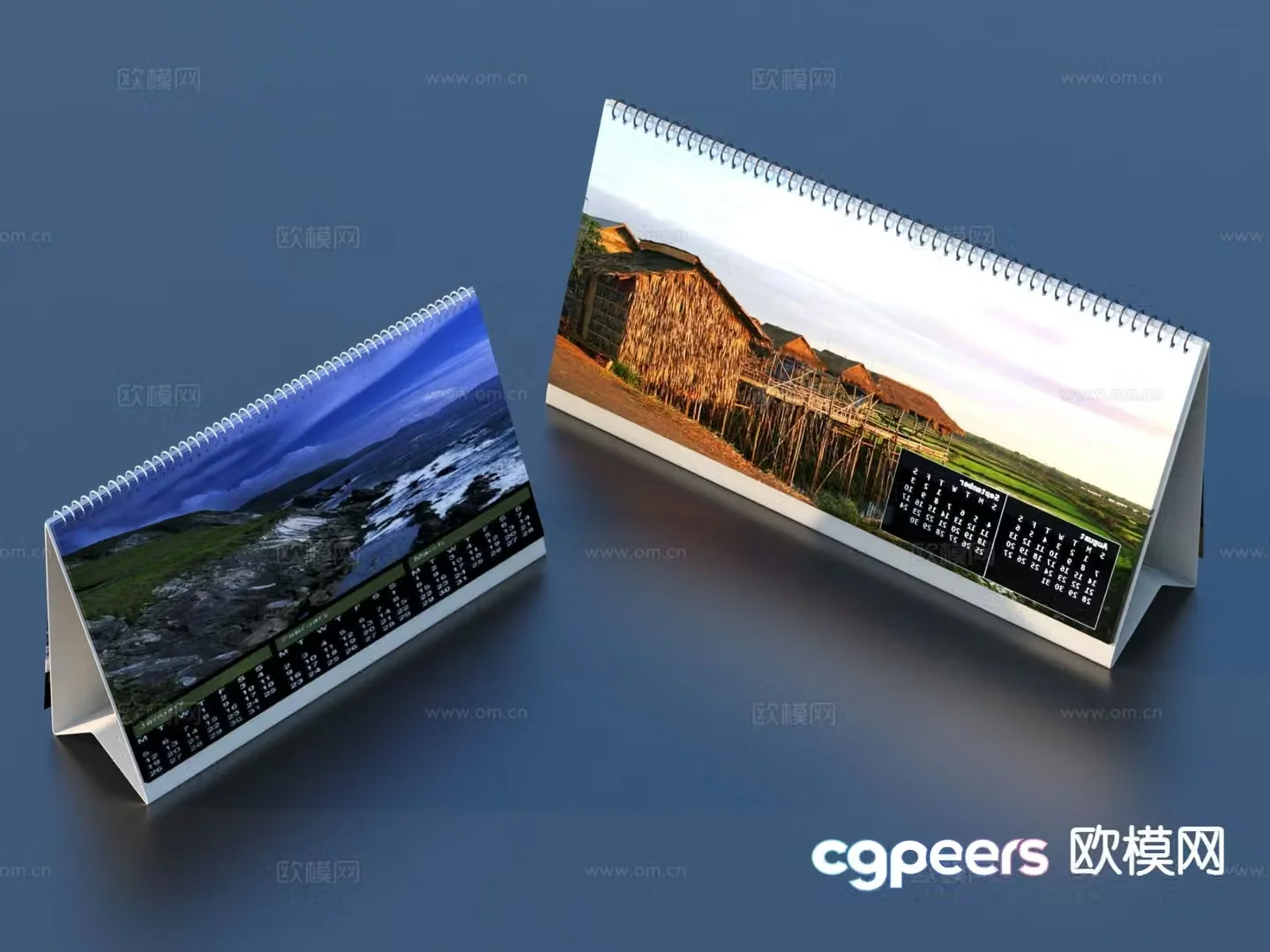 calendar desk calendar 3d model