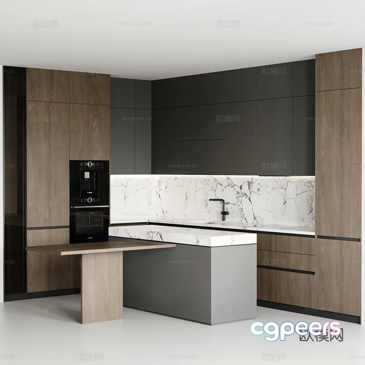 Modern Italian minimalist cabinet 3d model