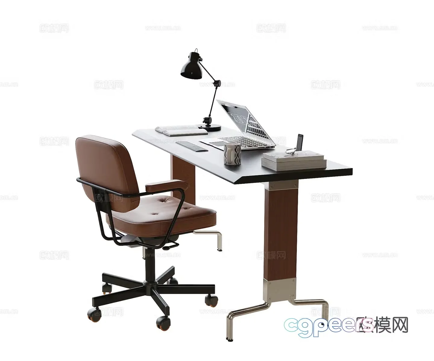 Modern desk chair desk chair office chair 3d model