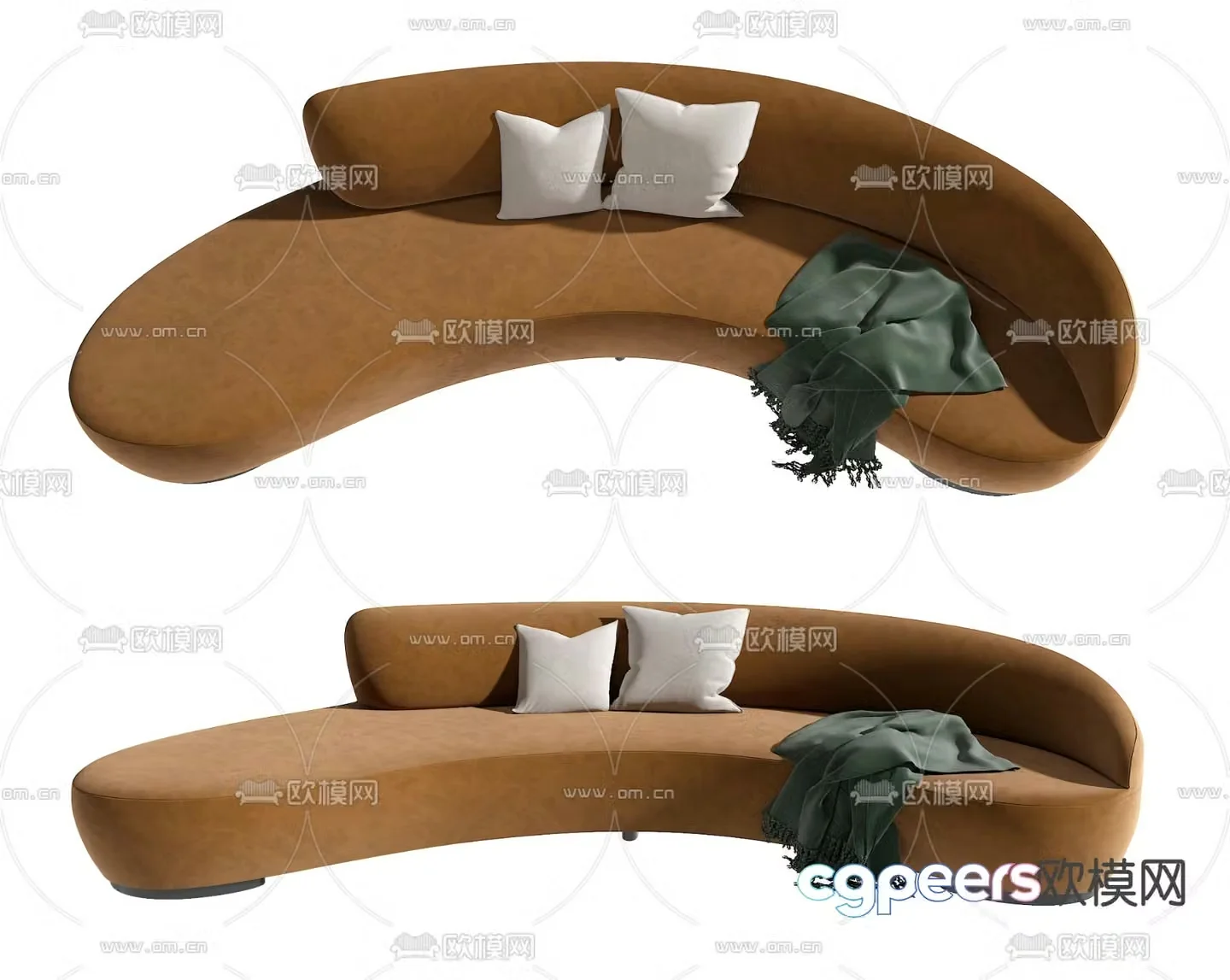 Special shaped sofa curved sofa 3d model