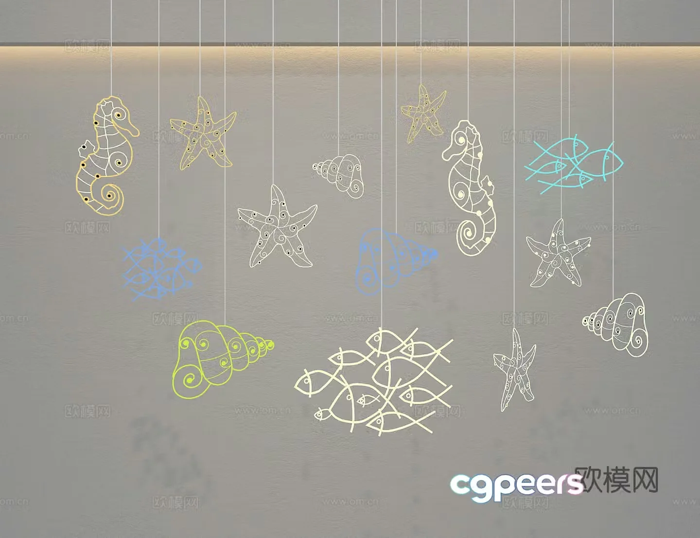 Children’s room chandelier 3d model