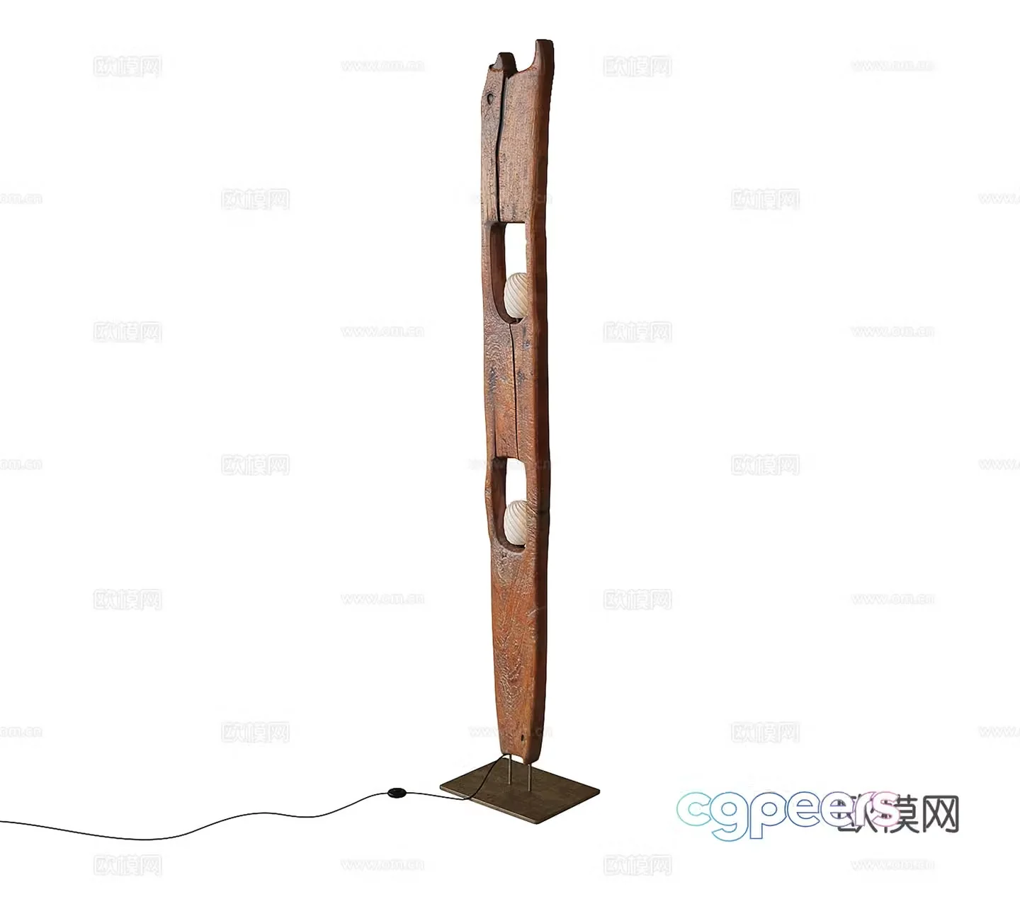 Middle-aged floor lamp Art lamp 3d model