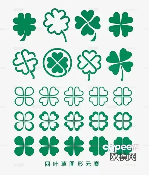 Green Shamrock Designs 3D Model – 906 – VRAY Render