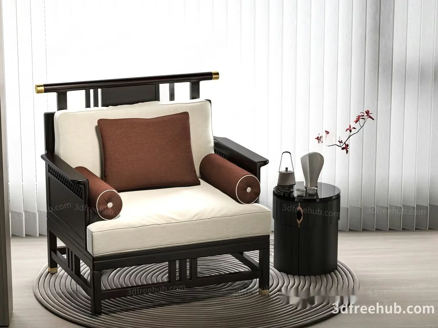 Modern Living Room 3D Model – 23019 – VRAY Render