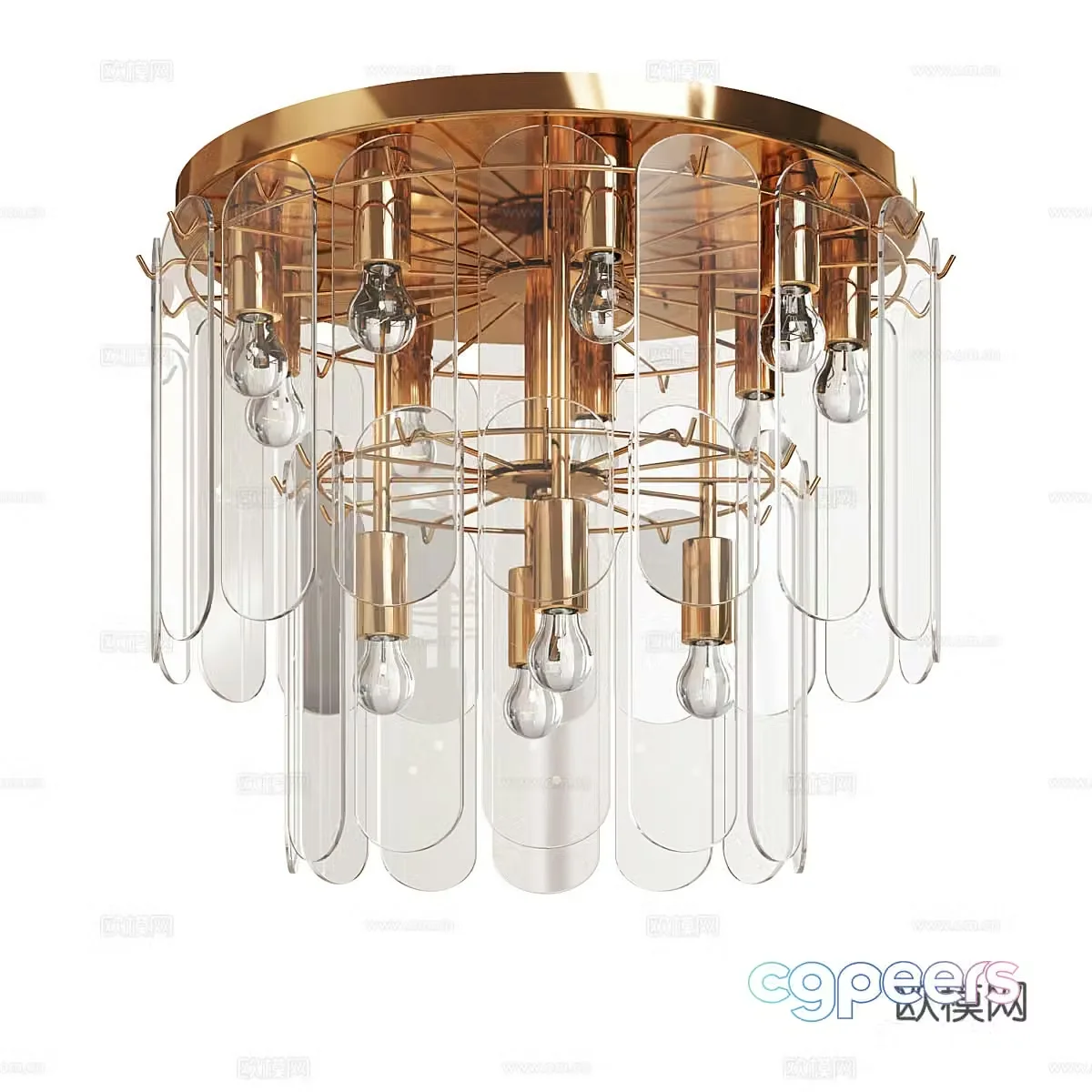 Modern simple light luxury chandeliers chandeliers simple light luxury chandeliers restaurant chandeliers decorative chandeliers lamps 3D model