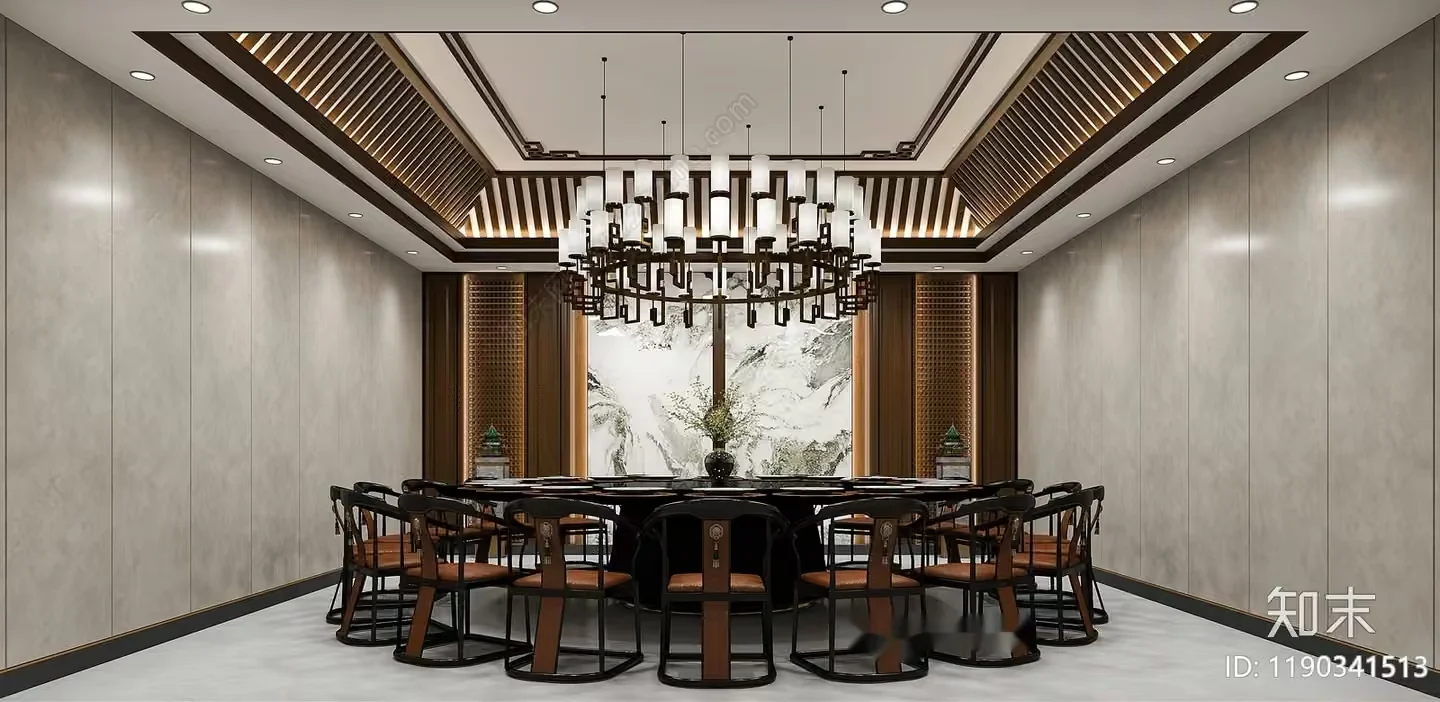 Modern Dining Room 3D Model – 18625 – VRAY Render