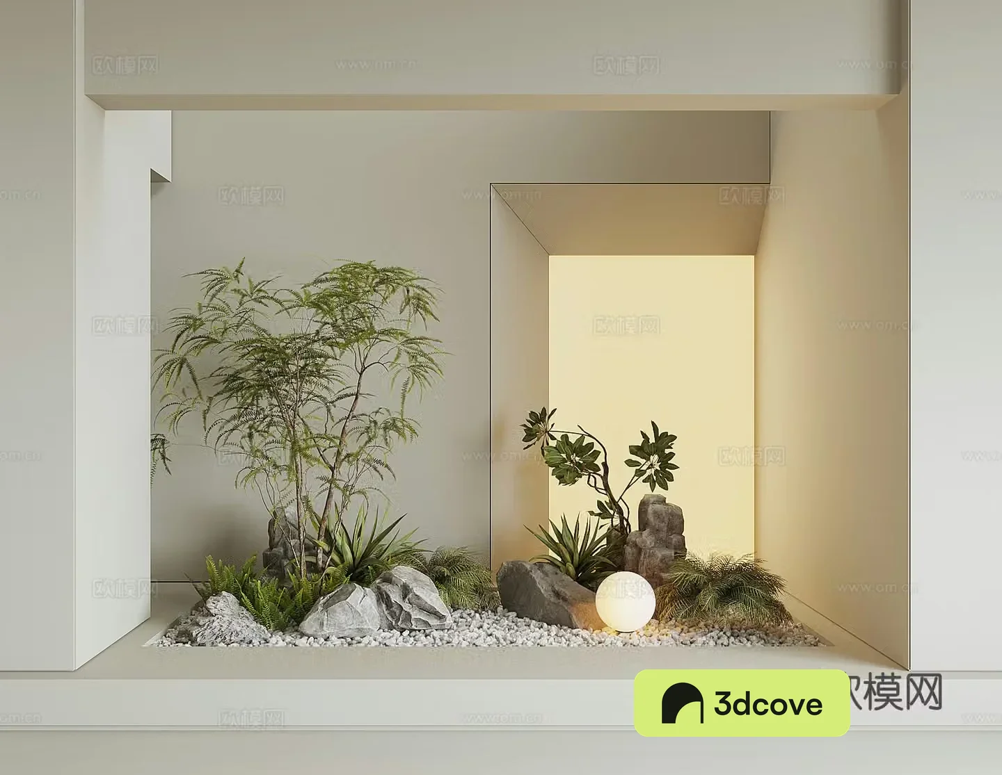 Modern houseplant landscape