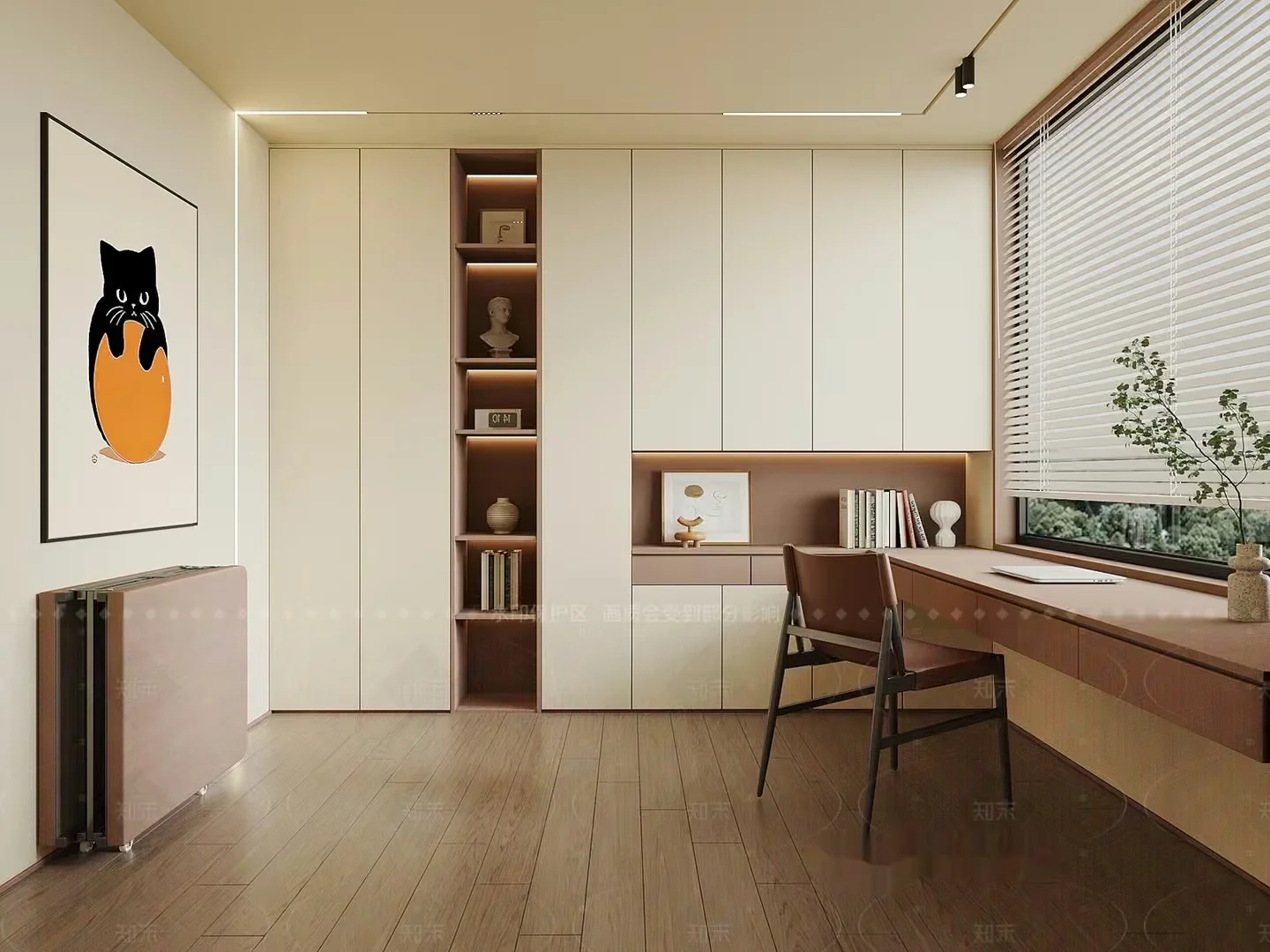 Modern Home Office 3D Model – 20342 – VRAY Render