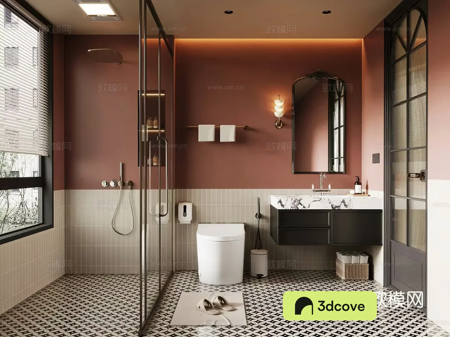 French bathroom cabinet toilet
