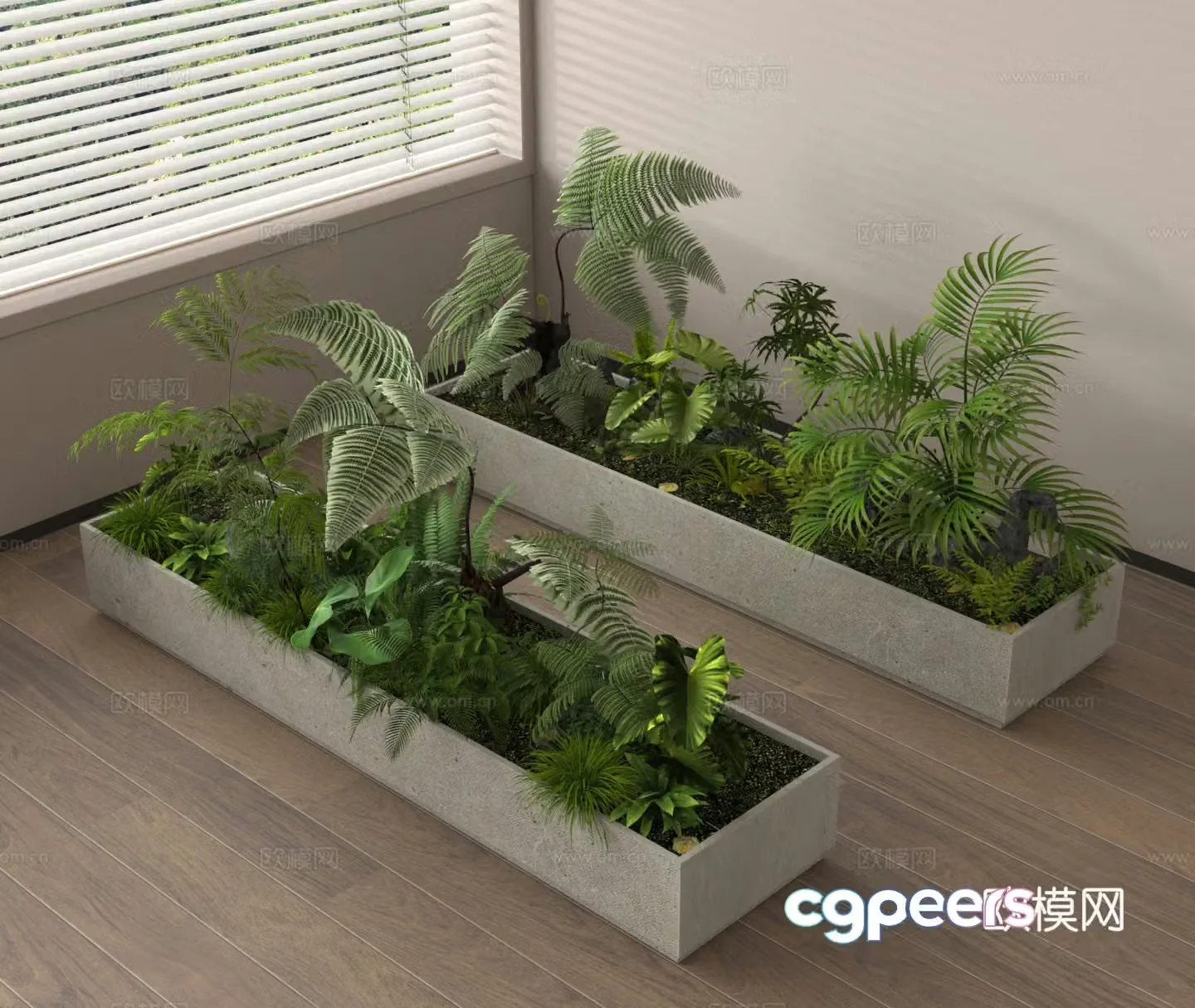 Plant flower box flower trough flower pond 3D model