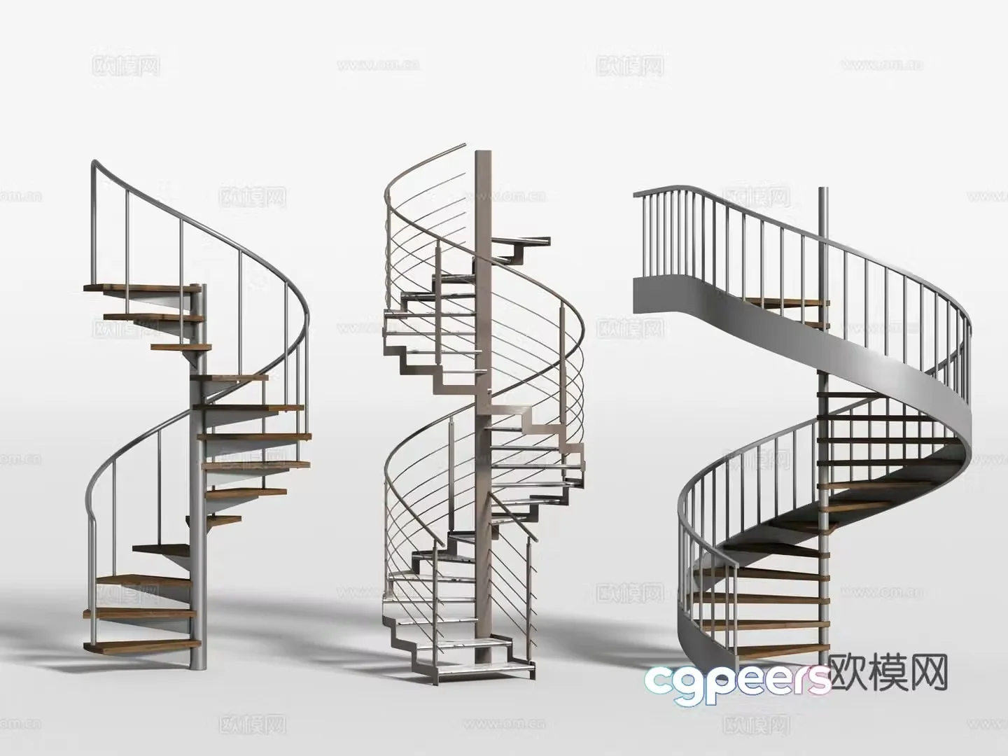spiral staircase suspended staircase 3d model