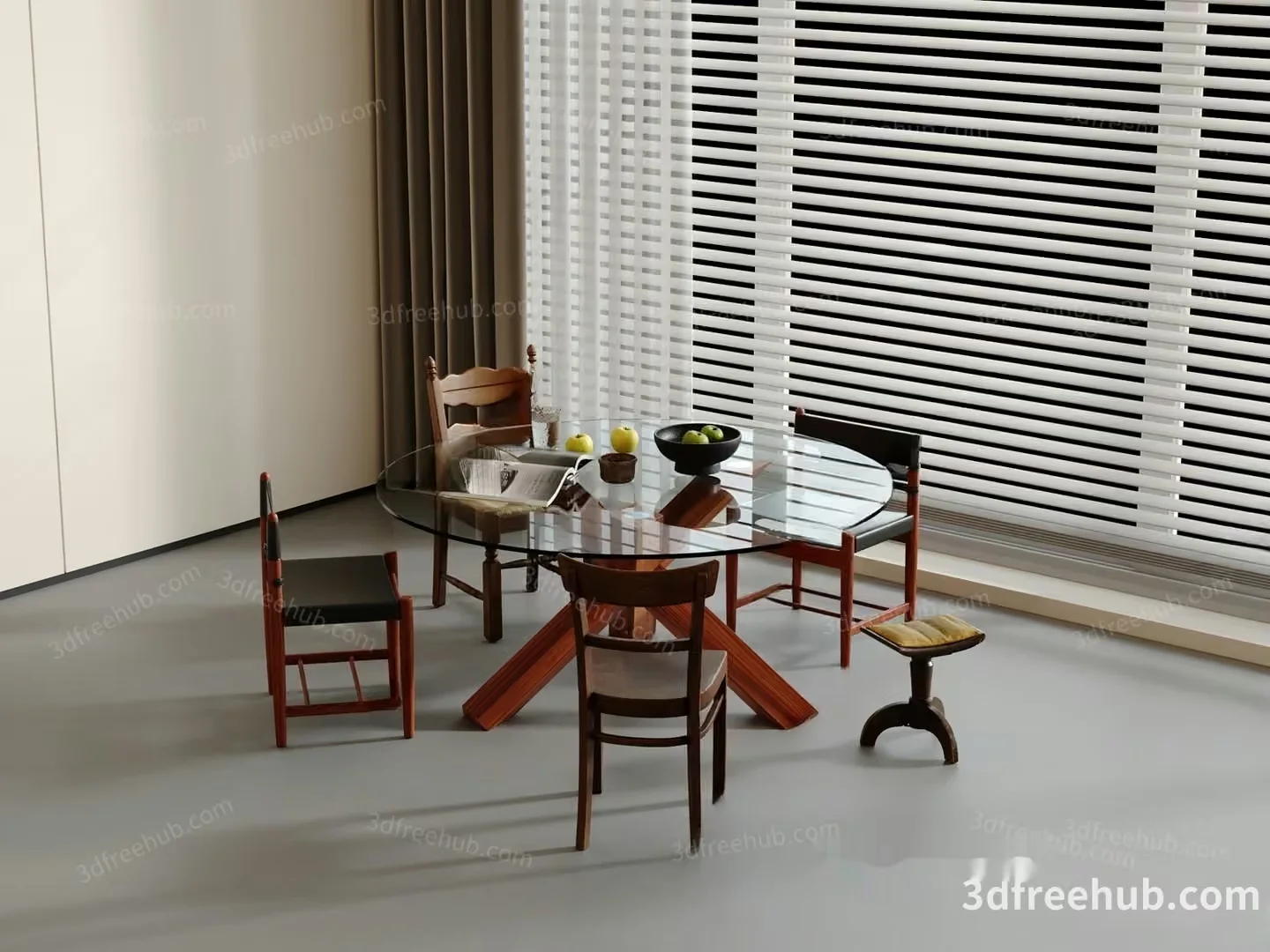 Modern Dining Room 3D Model – 19152 – VRAY Render
