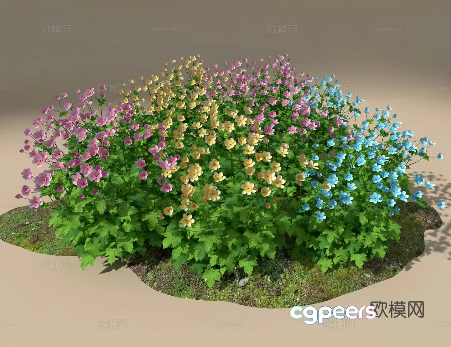 Flower pile 3d model