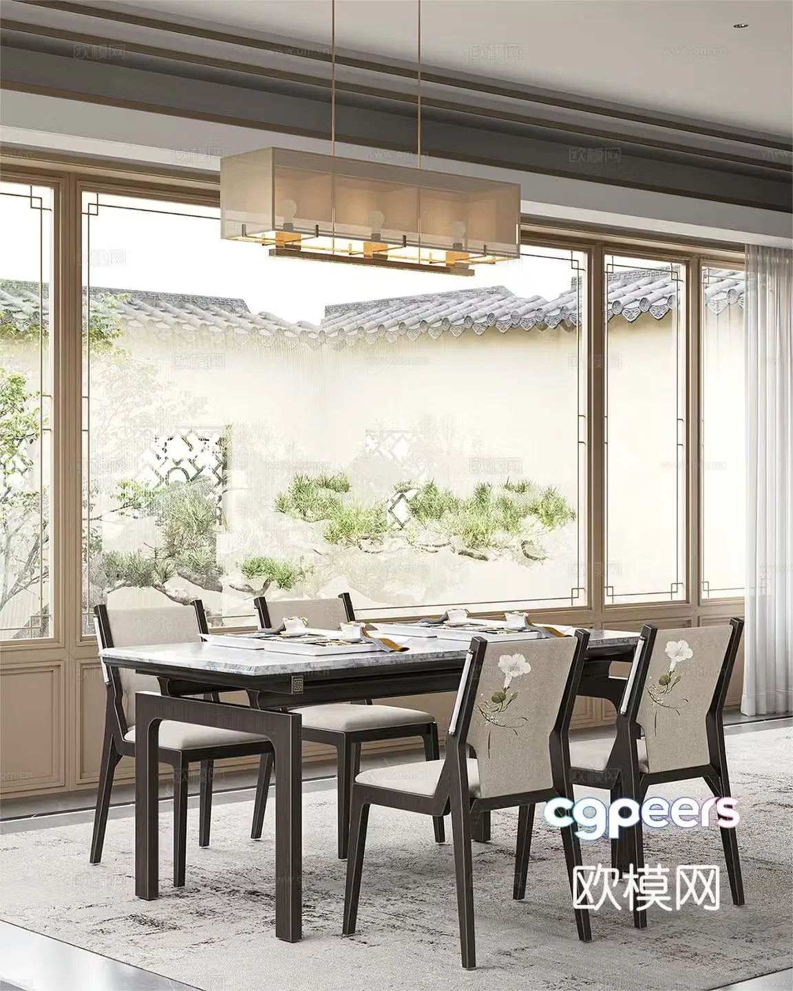 New Chinese restaurant 3d model