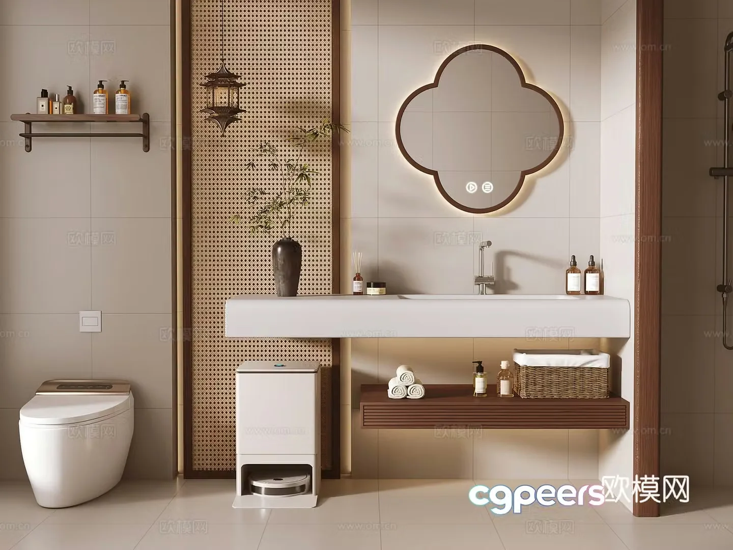 Wasabi wind bathroom cabinet bathroom 3D model