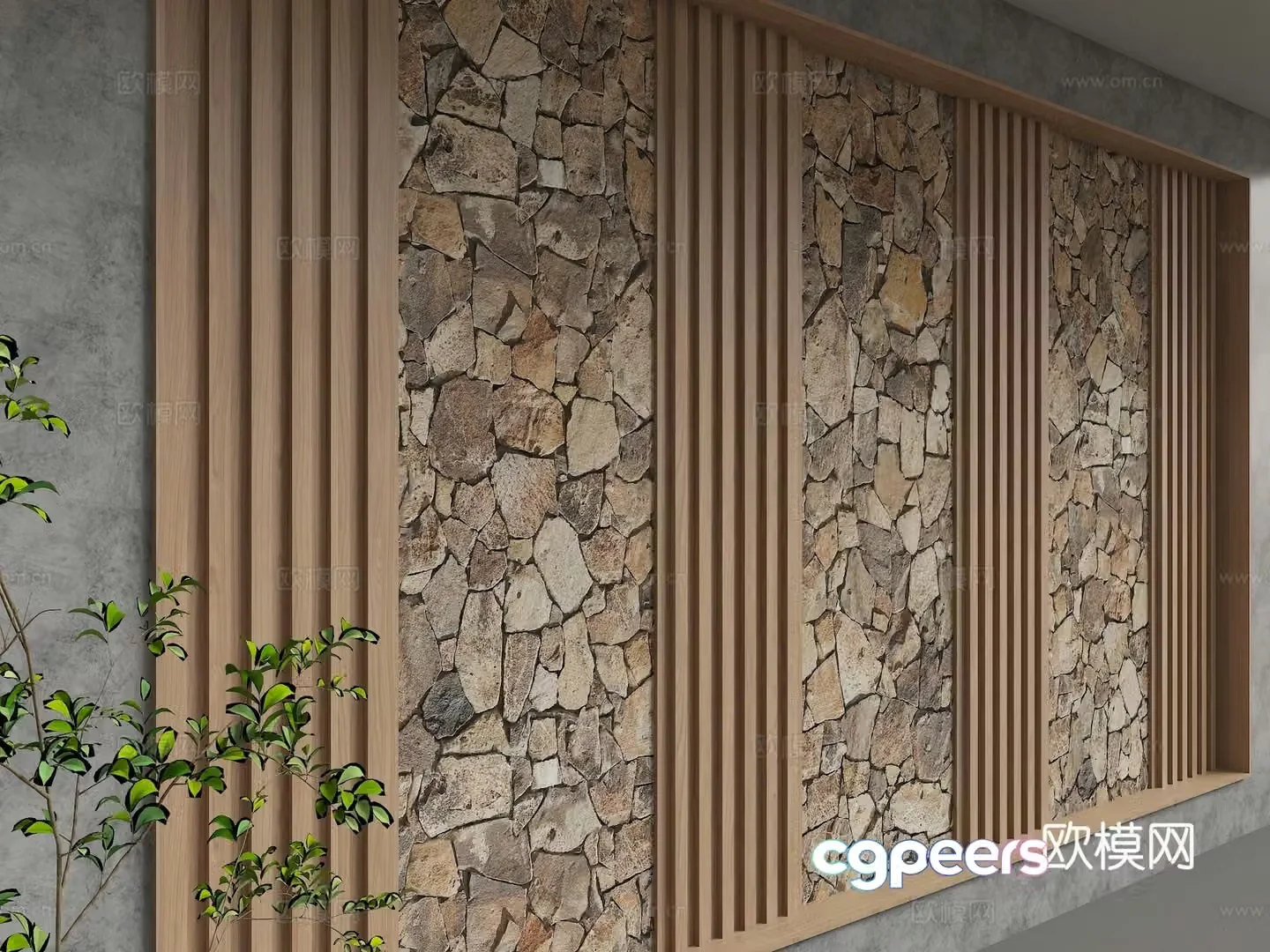 Modern background wall 3d model