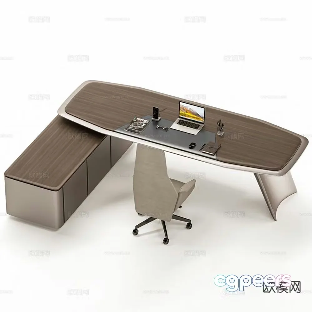 Modern desk old desk 3d model