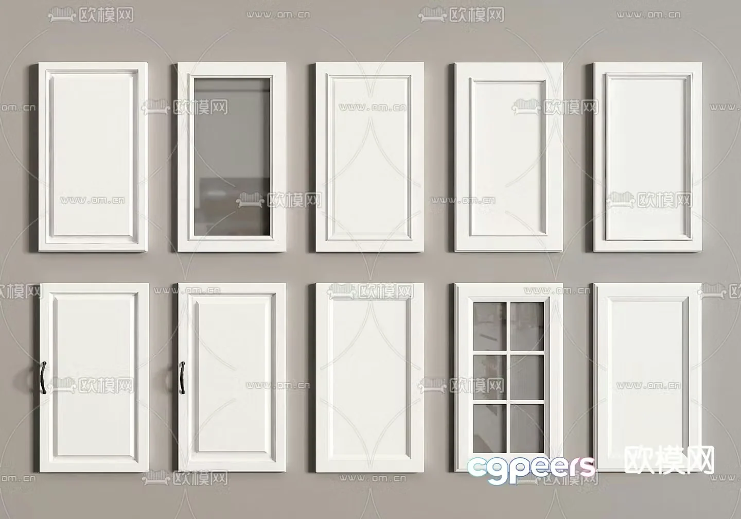 Cabinet door Wine cabinet door Glass cabinet door 3D model