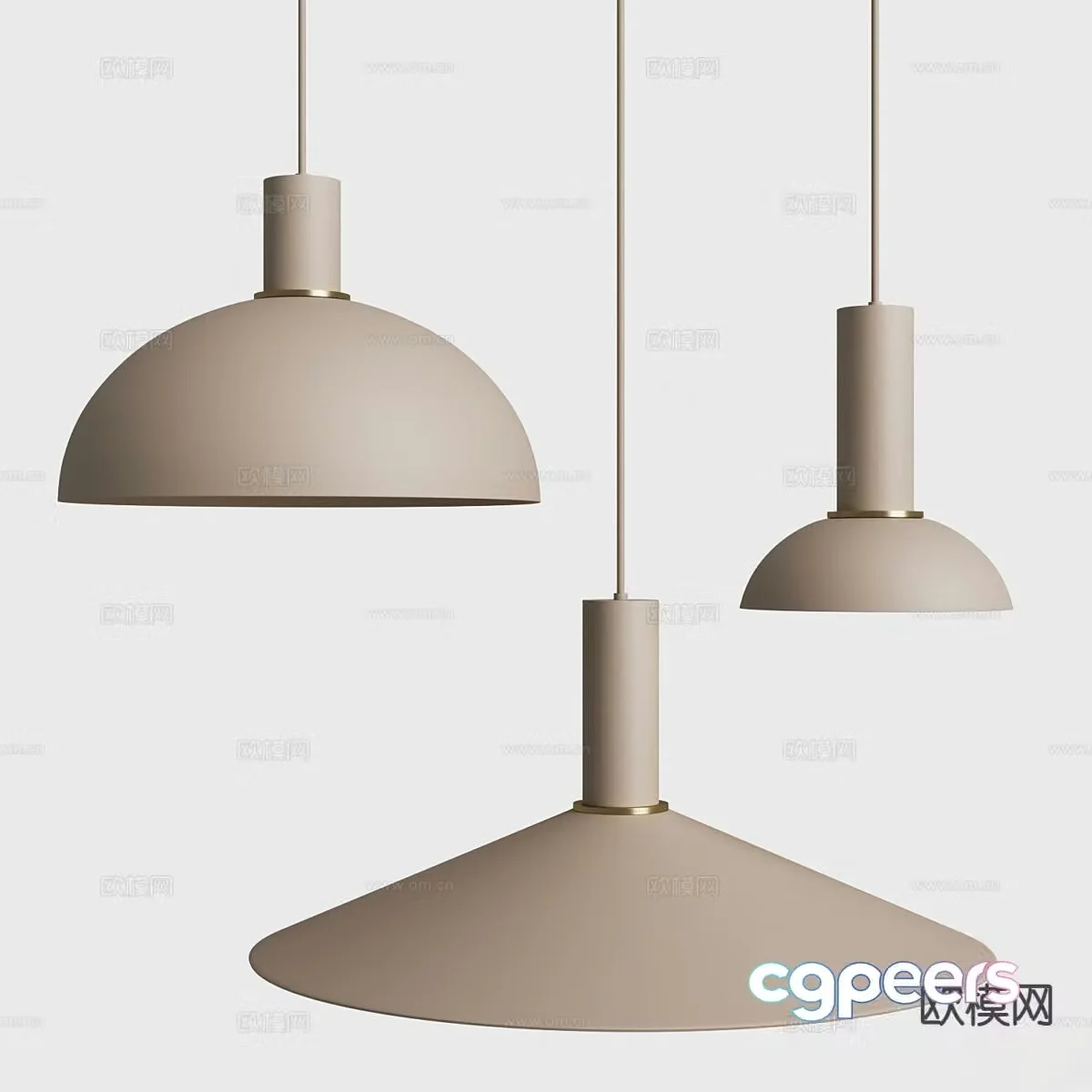 Simple small chandelier bedside small chandelier 3d model