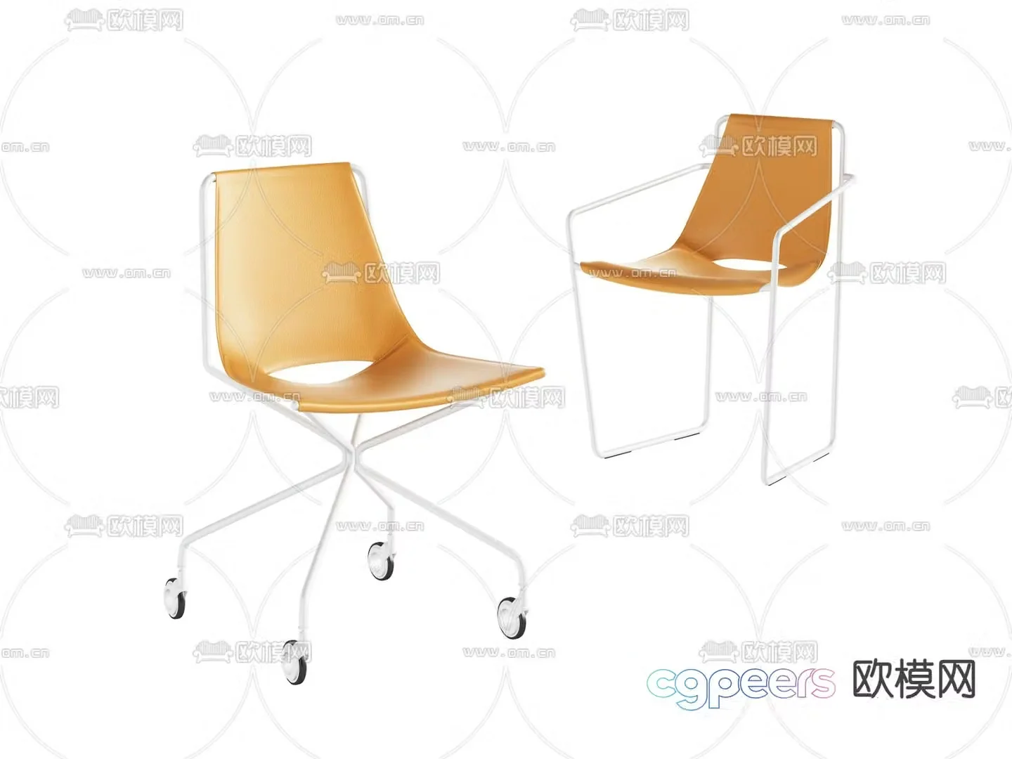 Simple chair class chair office chair 3d model