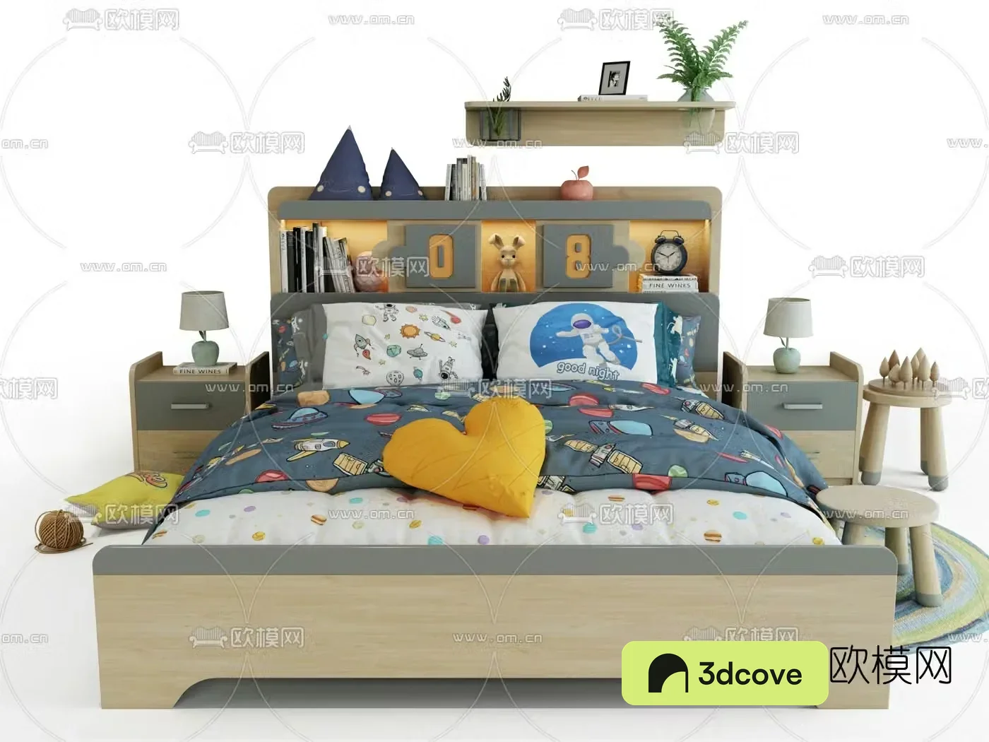 Modern children’s double bed