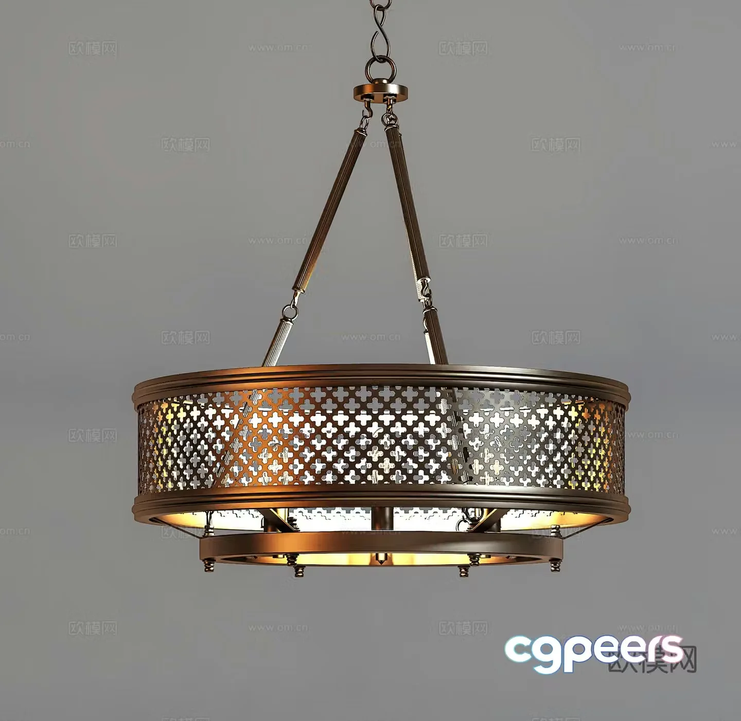 Modern Chandelier Round Chandelier Metal Chandelier 3d Model