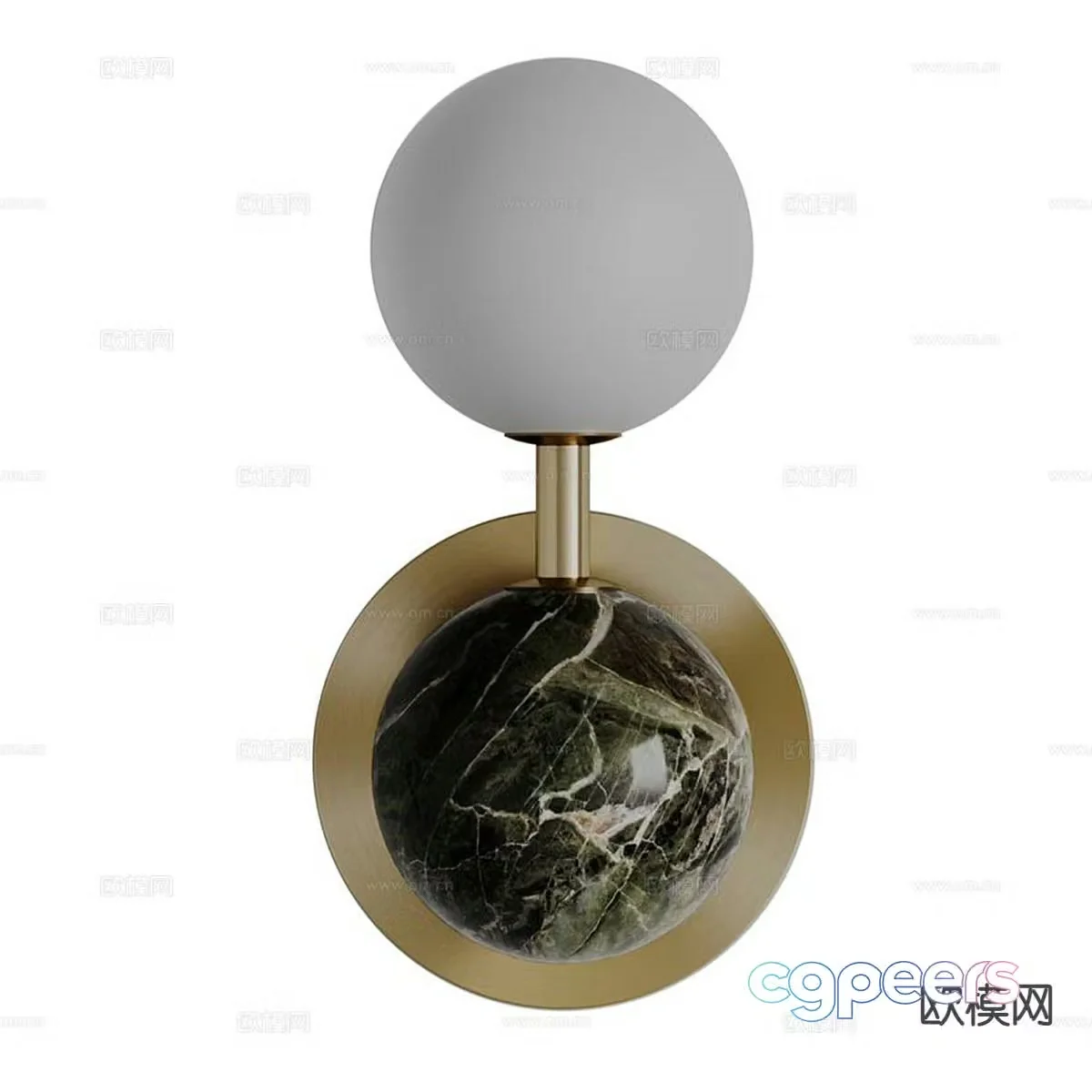 Light luxury ball wall lamp 3D model