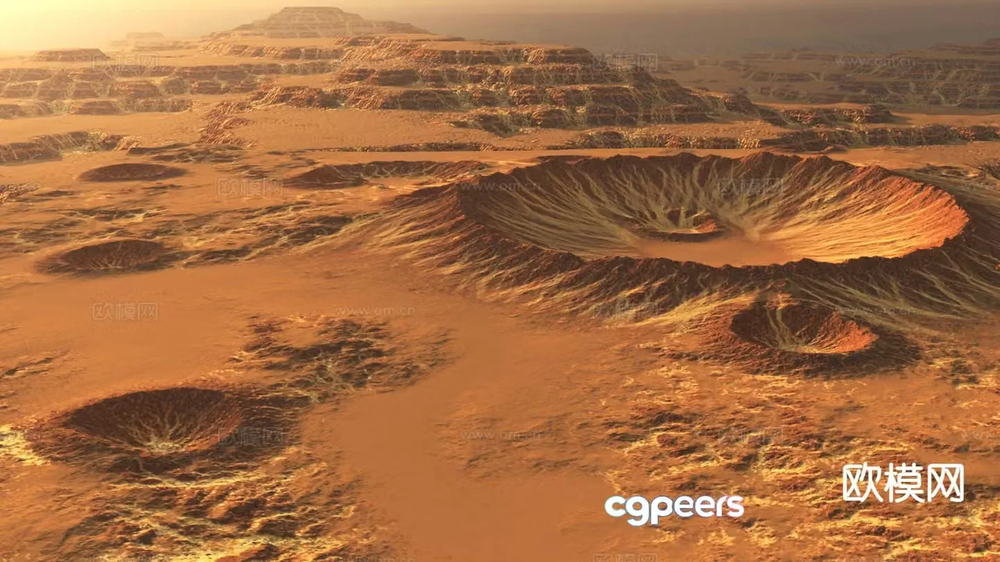 Modern Mars Earth surface 3d model