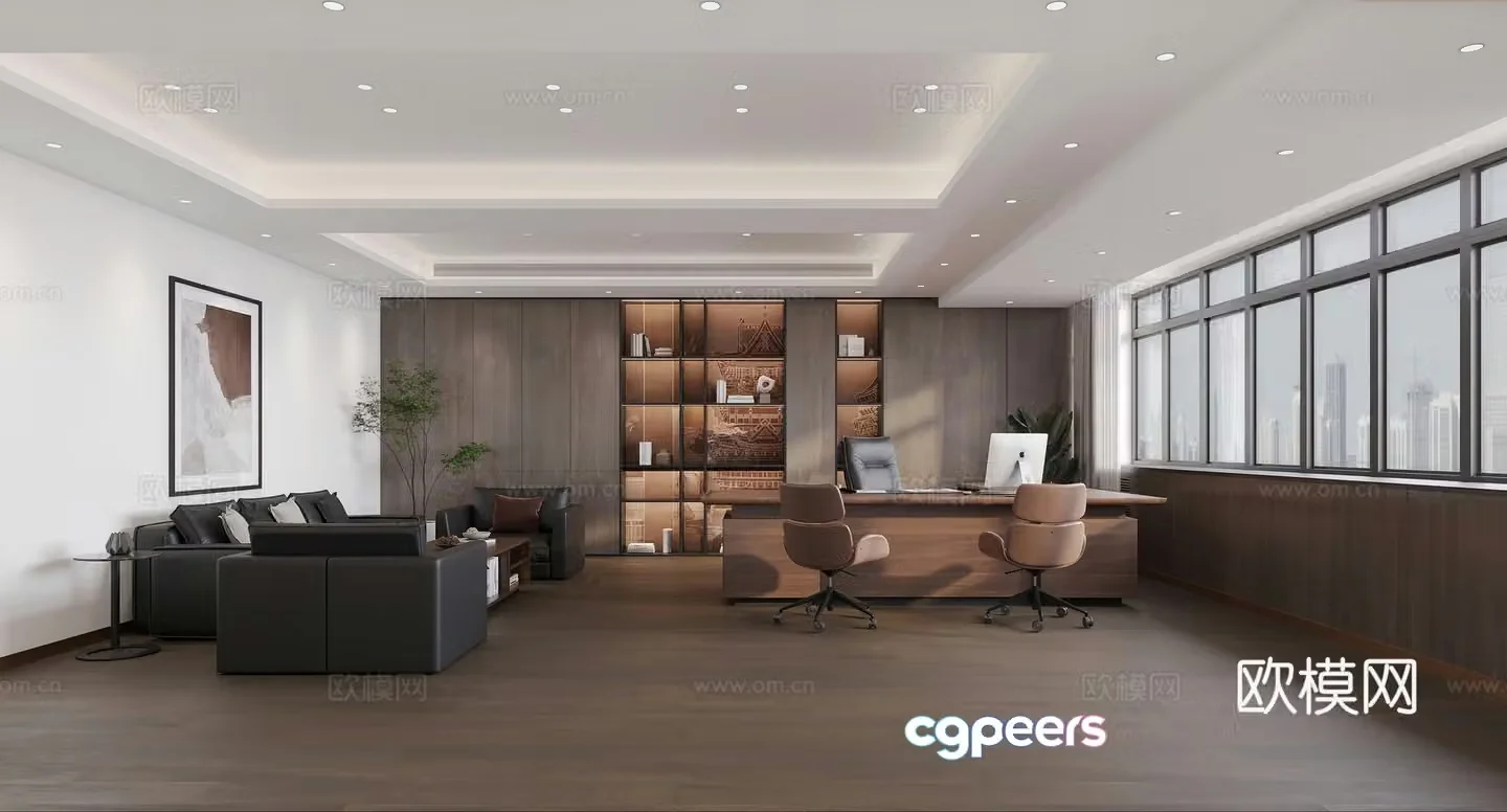 Modern chairman’s room general manager’s office 3D model