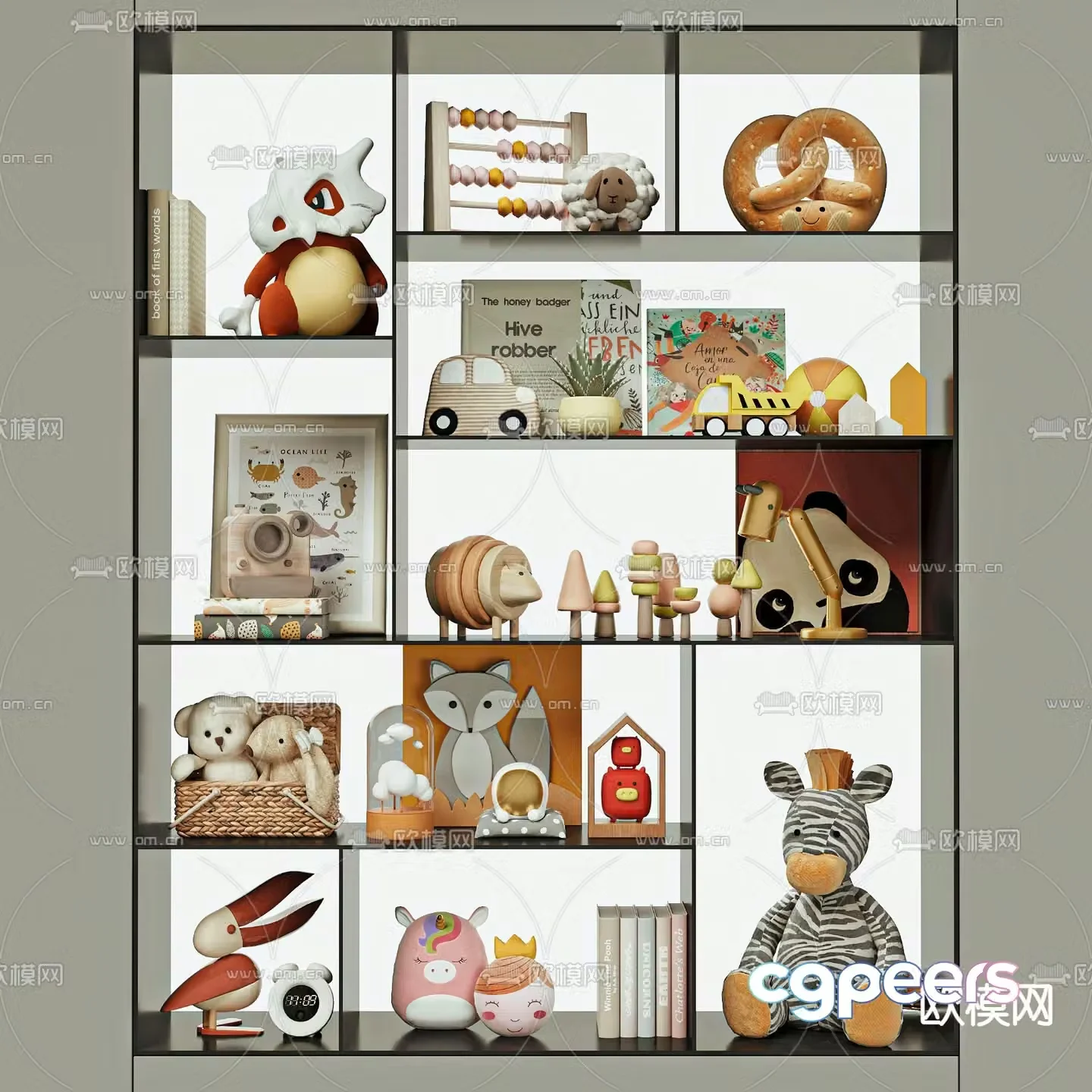 Modern plush toy 3d model