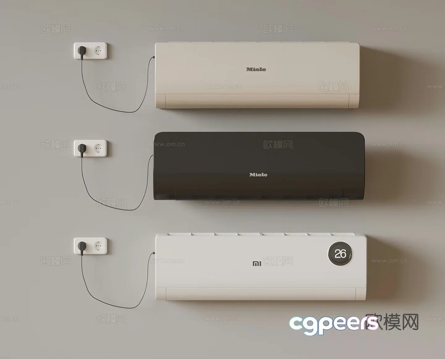 Air conditioner Modern wall-mounted air conditioner Smart air conditioner 3D model