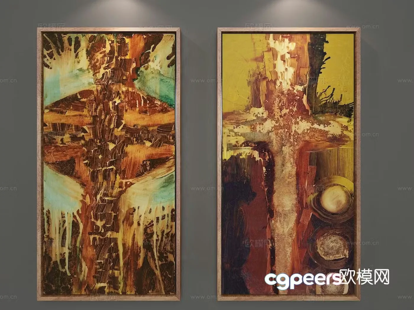 Art painting texture painting decorative painting 3d model