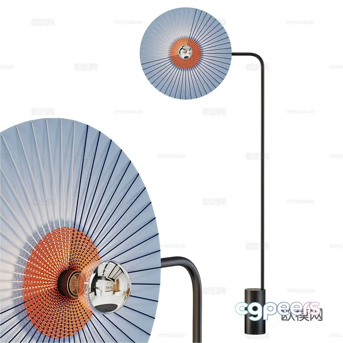 Minimalist floor lamp 3d model